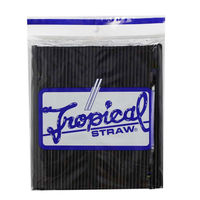 トロピカルストロー　ブラック　1袋（200本入）（わけあり品）