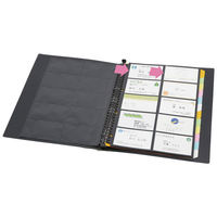 キングジム　SHOT　DOCS　名刺ホルダー（A4差し替え式）　300名用　青　36SDアオ　1冊（15枚入）（わけあり品）