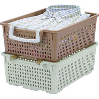 伊勢藤 フリーバスケット M ベージュ 4950672658831 1個（わけあり品）