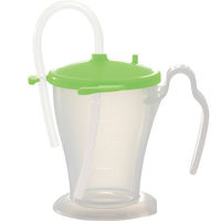 オオサキメディカル プラスハート ストローカップ グリーン　介護 食器   1個入 74961 1個