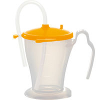 オオサキメディカル プラスハート ストローカップ オレンジ　介護 食器   1個入 74960 1個