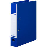 リングファイル　D型2穴　A4タテ　背幅51mm　ブルー　アスクル  オリジナル（わけあり品）