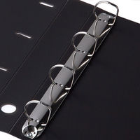 アスクル　リングファイル　A4タテ　D型4穴　背幅41mm　クリアブラック　黒　ユーロスタイル  オリジナル（わけあり品）