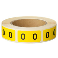 フィリオ　ナンバーラベル　カラー　ロールタイプ　「0」　MS-NRKR-0　1ロール（300片入）（わけあり品）