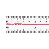 共栄プラスチック メタクリル両切直線定規 50cm 両面目盛り付 A-3051 1セット（2本）