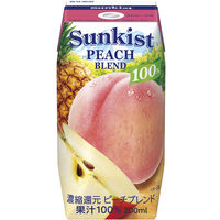 森永乳業 サンキスト100％ピーチブレンド 200ml 1箱（24本入）　ジュース　紙パック 果汁飲料