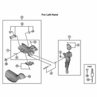 シマノ Y05T98010 ブラケットカバー STーR3000 ブラック 左右ペア 1セット(3ペア)（直送品）