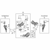 シマノ Y05T000G0 STーR3000 シルバーケーブルガイド 右 1セット(12個)（直送品）