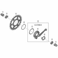 シマノ Y0FM01000 CSーC7000 スプロケット 27T 1セット(4個)（直送品）