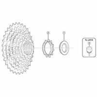 シマノ Y1YH11400 11Tギア (ツバ付ギア) an/aoグループ用 1セット(4個)（直送品）