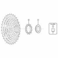 シマノ Y1YK98010 ステッカー付ロックリング 1セット(4個)（直送品）