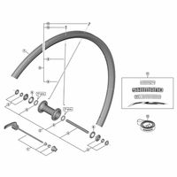 シマノ Y0F098020 WHーRS100ーF ハブ軸組 108mm 1セット(3個)（直送品）