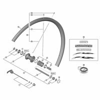 シマノ Y0F198030 WHーRS100ーR ハブ軸組 141mm 1セット(4個)（直送品）