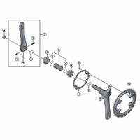 シマノ Y1FM98030 インナーギア固定ボルト (M8×8.5/4個) 1セット(12個:4個×3セット)（直送品）