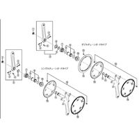 シマノ Y1HD98020 ダブルギア固定ボルト(シルバー/M8×8.5)&ナット各5個 1セット(15組:5組×3セット)（直送品）