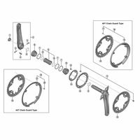 シマノ Y1ME98010 ダブルギア固定ボルト (M8×8.5mm) & ナット 各4個 1セット(3セット)（直送品）