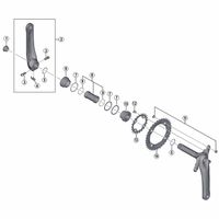 シマノ Y1P098040 FCーM615 ボルト4P/ナット4P 1セット(3個)（直送品）