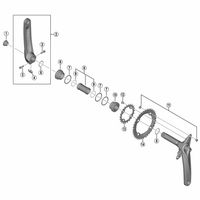 シマノ Y1WR98020 FCーM4050 ギア固定ボルト/ナット 1セット(4個)（直送品）
