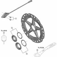 シマノ Y2A598030 Eスルーハブ用ロックリング (15mm/20mm) 1セット(3個)（直送品）