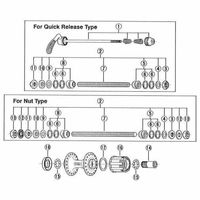 シマノ Y22098080 左玉押し (M10×15mm) & シールリング 1セット(6個)（直送品）