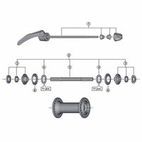 シマノ Y2TA07000 ハブ軸 (M9×108mm) 1セット(10個)（直送品）