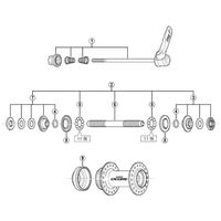 シマノ Y2TS98020 右ロックナットユニット 1セット(4個)（直送品）