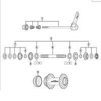 シマノ Y2TS98030 左ロックナットユニット 1セット(4個)（直送品）