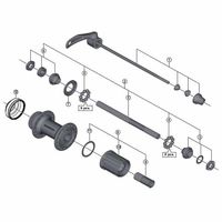 シマノ Y31H98020 FHーM4050 ハブ軸組 146mm 1セット(4個)（直送品）