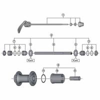 シマノ Y31T98010 FHーT3000 ハブ軸組 1セット(4個)（直送品）