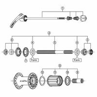 シマノ Y3E098010 FHー3500 ハブ軸組 1セット(4個)（直送品）