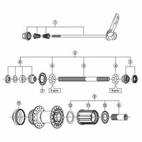 シマノ Y3SY98020 左ロックナットユニット 1セット(3個)（直送品）
