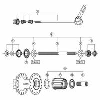 シマノ Y3SX98020 左ロックナットユニット 1セット(3個)（直送品）