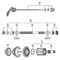 シマノ Y3TE98020 右ロックナットユニット 1セット(4個)（直送品）