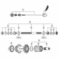 シマノ Y3TD98020 右ロックナットユニット 1セット(4個)（直送品）