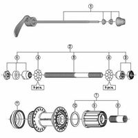 シマノ Y3TE98030 左ロックナットユニット 1セット(3個)（直送品）