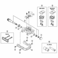 シマノ Y41C98011 ボディープレート & 取付ボルト (M5) 1セット(4個)（直送品）