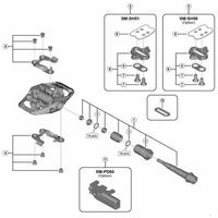 シマノ Y41U98090 PDーT700 体カバー 右/ボルト 1セット(4個)（直送品）