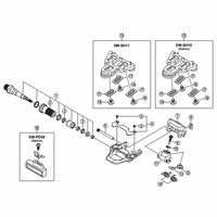 シマノ Y43Z13100 ロックブッシュ (右/ブラック) 1セット(8個)（直送品）