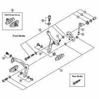 シマノ Y8KM98020 前用ピボットボルト組立品 (ボルト51.4 /ナット10.5) 1セット(3個)（直送品）