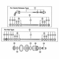 シマノ Y38502000 ハブナット (M10×9mm) 1セット(20個)（直送品）