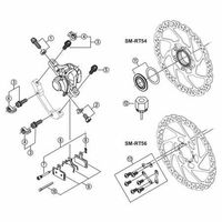 シマノ Y8KZ98020 BRーR515 パッド軸/リング 1セット(5個)（直送品）