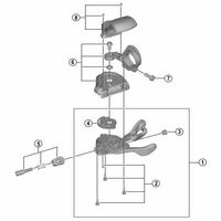 シマノ Y06T98030 SLーT8000 インジケーターユニット 左 1セット(3個)（直送品）