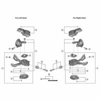 シマノ Y0CR98030 SLーM6000 右ブラケット I/BT付き 1セット(3個)（直送品）