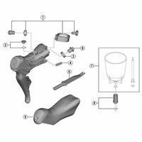 シマノ Y0E698010 STーR8070 ブラケットカバーペア 1セット(3ペア)（直送品）