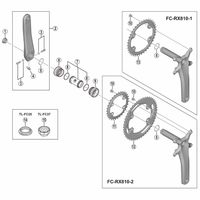 シマノ Y0JR98050 FCーRX810 ギア固定ボルト 4P 1セット(12個:4個×3個)（直送品）
