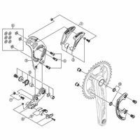 シマノ Y1N898060 SMーCD50 ロワーボルト/ナット 1セット(3個)（直送品）