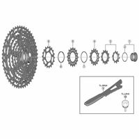 シマノ Y1X400200CSーM9100ロックリング間座 Y1X400200 1セット(10個)（直送品）