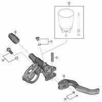 シマノ Y1XJ07000BLーM9100レバー軸 Y1XJ07000 1セット(6個)（直送品）