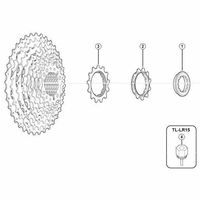 シマノ Y1YS11000 11Tギア (ツバ付ギア) bj/bkグループ用 1セット(3個)（直送品）
