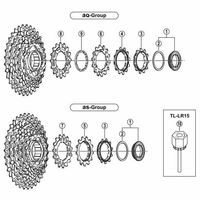 シマノ Y1ZA11001 11Tギア (ツバ付ギア) aoグループ用 1セット(3個)（直送品）